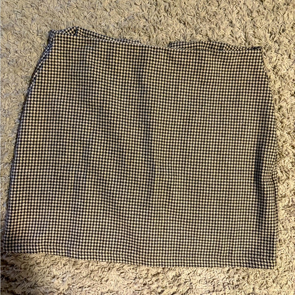 Brown & cream mini skirt